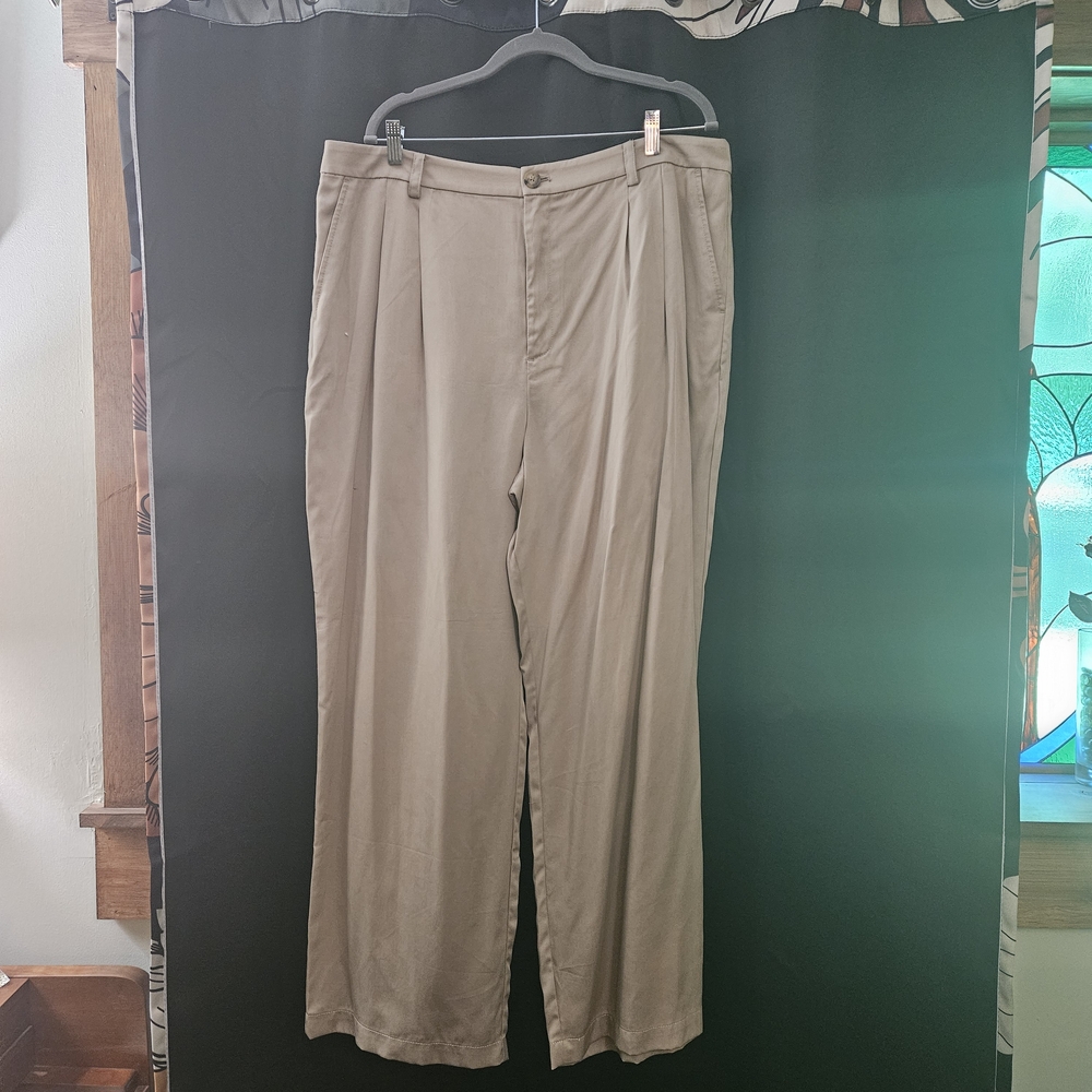 Loft Women's Tan Wide Leg Dress Pants